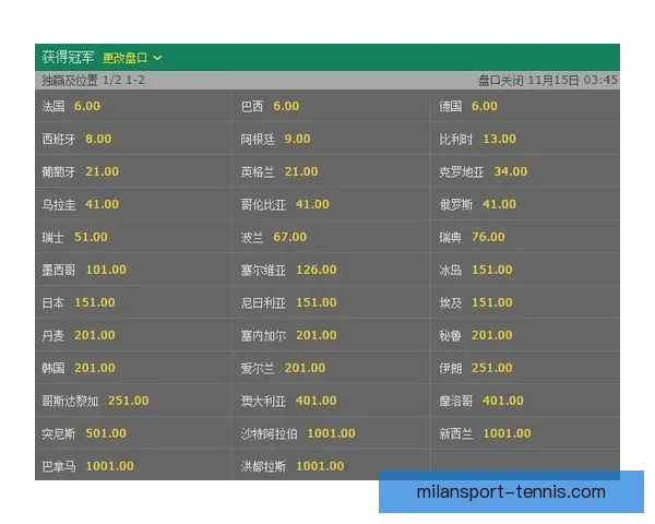 世界杯竞猜赔率深度分析与投注策略：如何利用数据提升投注胜率